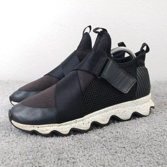 Sorel Shoes - Sorel Kinetic Sneak Womens Size 8 Shoes Black Athletic Sneakers Slip On